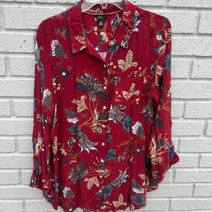 Intro wine colored XL button down shirt